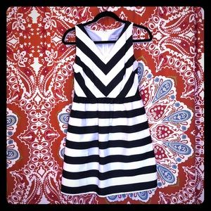 Loft Black and Cream cocktail dress